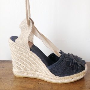 Tory Burch Platform Espadrille with Flower Detail